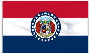TRONOVIA 2x3 Missouri Flag 2'x3' Banner Grommets Polyester Fade Resistant Premium