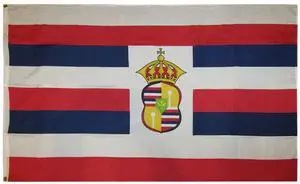 TRONOVIA 3x5 Royal Standard of King Kalakaua Hawaii Kanaka Crown Flag Polyester Grommets