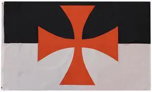 TRONOVIA Templar Knights Crosses 100D Woven Poly Nylon Flag 3x5 3'x5' Grommets Heavy Duty