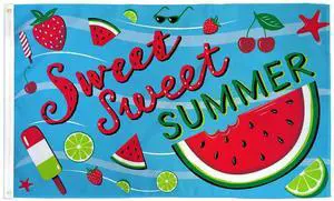 TRONOVIA Sweet Summer Flag 3x5ft Seasonal Decor Holiday House Flag 100D