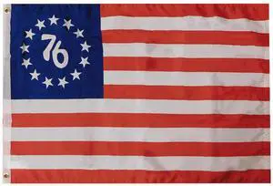 TRONOVIA BETSY ROSS '76 Flag 2X3 Feet 100% American Flag Brass Grommet USA SPIRIT OF 1776