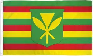 TRONOVIA Kanaka Maoli 3x5ft Flag Hawaii Historical Native Hawaiian 75D Ultrabreeze
