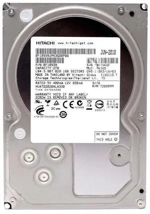 未開封新品　Hitachi DESKSTAR 2TB HDD Amazon.com: HGST Deskstar 3.5-Inch 2TB 7200RPM SATA III 6