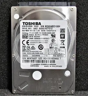 MQ02ABD100H Toshiba Mobile SSHD 1TB 5.4K 6G 64MB 2.5" SATA Hybrid Hard Drive