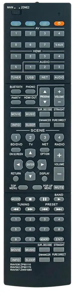 Tronovia Replace Remote Control for Yamaha AV Receiver RX-A1070 RX-A1070BL RX-V679