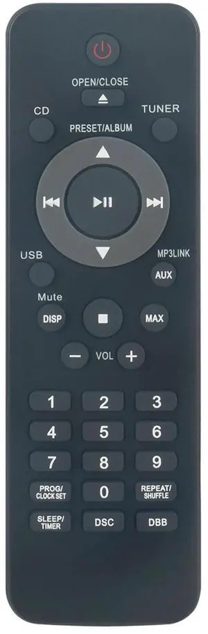 Tronovia Replace Remote Control for Philips Hi-Fi System FWM210 FWM211 FWM211/37 996510042887