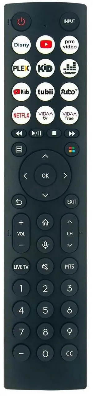 Tronovia Replace Remote Control for Hisense Vidaa TV 43A6KV 50A6KV 55A6KV 58A6KV