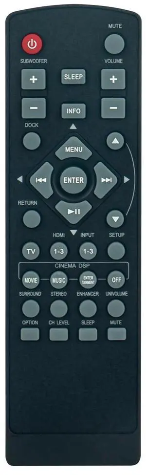 Tronovia Replace Remote Control for Yamaha Soundbar YSP-2200 YSP-CU2200 YSP-2200BL