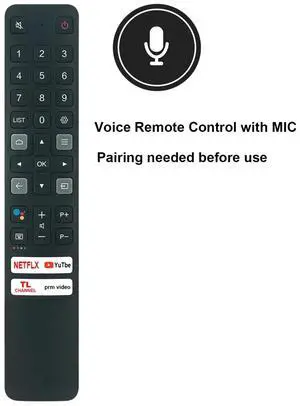 Tronovia Replace Remote Control for TCL Smart Google TV 50P8 65P8 43T8 50T8
