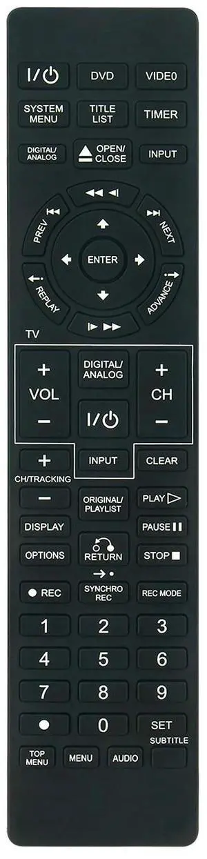 Tronovia Replace Remote Control for Sony DVD DVDR VCR RDR-VXD655 RDR-VX655 988511230