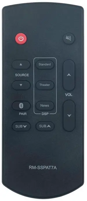 Tronovia Replace Remote Control for JVC Soundbar Speaker RMSSPAT7A Home Theater System