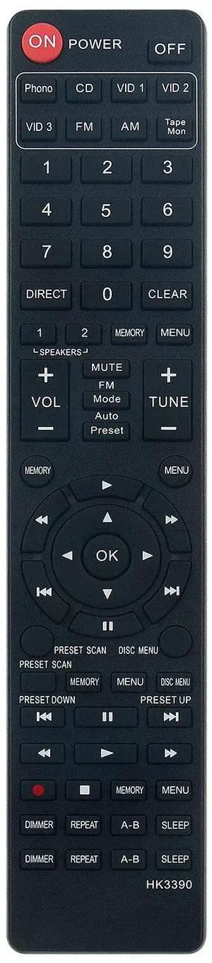 Tronovia Replace Remote Control for Harman Kardon Stereo Receiver HK3390 HK3490 HK 3390
