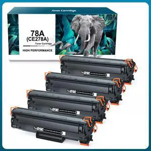 Tronovia 4PK 78A Toner CE278A Black Compatible With HP LaserJet Pro P1606dn P1566 P1606