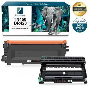 Tronovia 1xTN450 Toner + 1 DR420 Drum Set Lot For Brother IntelliFax-2940 MFC-7360N