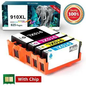 Tronovia 4PACK 910 910-XL Ink Replacement for HP OFFICEJET PRO 8020 8022 8024 8035 8028