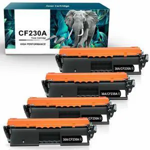 Tronovia 4x CF230 30 Black Toner Compatible for HP LaserJet Pro MFP M227fdn M227sdn