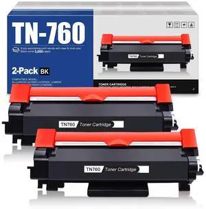 Tronovia 2x TN760 Toner Cartridge for Brother TN730 MFC-L2710DW DCP-L2550DW HL-L2350DW