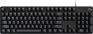 Logitech G413 SE Full-Size Mechanical Gaming Keyboard, backlit with tactile switches, anti-ghosting, durable black aluminum design, compatible with Windows and macOS.