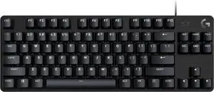 Logitech G413 TKL SE compact mechanical gaming keyboard with tactile switches, backlit keys, anti-ghosting, durable black aluminum build, compatible with Windows and macOS for smooth gameplay