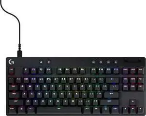 Logitech G PRO X TKL Rapid tenkeyless wired gaming keyboard with magnetic analog switches, customizable RGB lighting, black design, built for pro-level PC gaming performance and speed