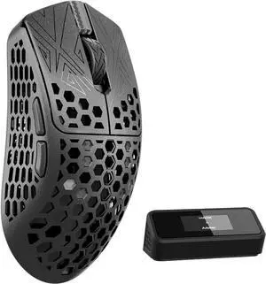 Arbiter Akitsu 8K Carbon Fiber Composite Gaming Mouse  Ultra-Light 38g, Wireless, 26K DPI, 8K Polling Rate, PIXART 3395 Sensor, USB-C Fast Charging, LCD Display, 60Hr Battery Life