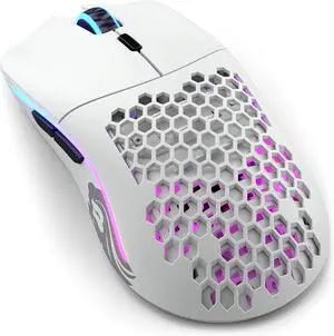 Glorious Model O Wireless Gaming Mouse  Superlight 69g Honeycomb Design, RGB Lighting, Ambidextrous Shape, Lag-Free 2.4GHz Wireless, Up to 71h Battery Life  Matte White