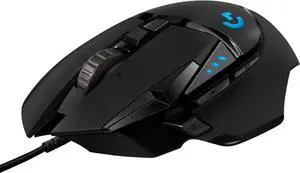 Logitech G502 HERO High-Performance Wired Gaming Mouse with HERO 25K Sensor, 25,600 DPI, RGB Lighting, Adjustable Weights, 11 Programmable Buttons, On-Board Memory, Works with PC/Mac