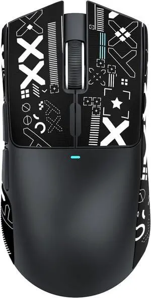 ATTACK SHARK X11 Lightweight Wireless Gaming Mouse w/RGB Charging Dock, Tri-Mode 2.4G/USB-C/BT, 22K DPI PAW3311 Sensor, HUYU Switch, 5 Programmable Buttons, for PC/Mac (Black & Sticker)