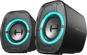 Edifier G1000 II Gaming Speakers  2.5" full-range drivers with enhanced bass. Bluetooth 5.4, USB-C & AUX inputs. 9 RGB lighting modes. Compact black desktop speakers for PC & gaming setups
