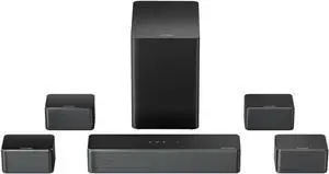 ULTIMEA Poseidon D70 7.1ch Soundbar  410W peak power with wireless subwoofer & 4 wired surround speakers. Virtual surround system with app control for Smart TVs & immersive home theater sound