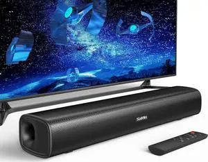 Saiyin 17" Sound Bar  40W wall-mountable TV speaker with Bluetooth 5.3, optical & AUX inputs, SUB out port, dual full-range drivers, ideal for TVs, PCs, gaming, and projectors