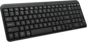 Logitech K250 Bluetooth Keyboard (Graphite)  Compact wireless design with numpad, spill-resistant build, comfortable keys, recycled materials, works with Windows & macOS