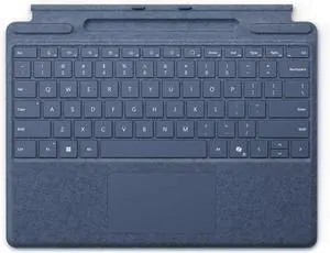 Microsoft Surface Pro Keyboard (Sapphire)  Compatible with Surface Pro 9 & 8, Alcantara material, smooth typing, built-in pen storage, and magnetic attachment design