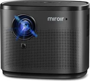 Miroir Mini Projector  HD portable projector with Auto Focus, Keystone Correction, built-in speaker. Ideal for outdoor movies, compatible with smartphone, TV stick, laptop, HDMI, USB.