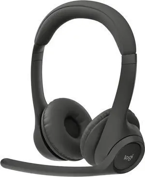 Logitech Zone 301 Wireless Headset with Noise-Canceling Microphone, Compatible with Windows, Mac, Chrome, Linux, iOS, iPadOS, Android Bluetooth Headphone