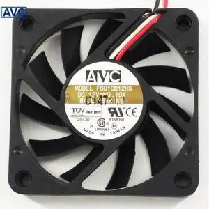 2pcs 6010B12HS 6010 6cm 60x60x10mm 12V 0.19A server cooling fan F6010B12HS