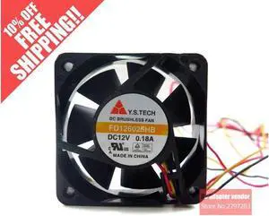 Y.S.TECH 6025 DC 12V 0.18A FD126025HB cooling fan Y.S.TECH 6025 DC 12V 0.18A FD126025HB cooling fan