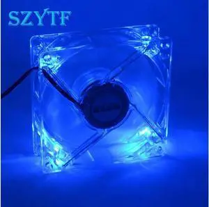 pc computer fan case cooling fan unit fan 8025 8cm with blue LED lights chassis fan 80 X80X25