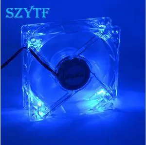 pc computer fan case cooling fan unit fan 8025 8cm with blue LED lights chassis fan 80 X80X25