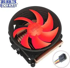 Q100M Copper plating CPU cooler 10cm 4pin PWM quiet Fan For Intel 775 1150 1151 1155 1156 AMD Q100 PC Cooling fan