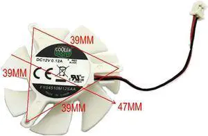 Diameter 45mm FY04510M12SAA 0.12A 2pin Vedio Card VGA Cooler Fan nVIDIA Gece GT220 GTS210 210-TC512D3 Cooling FAN Diameter 45mm FY04510M12SAA 0.12A 2pin Vedio Card VGA Cooler Fan nVIDIA Gece GT220 GTS210 210-TC512D3 Cooling FAN