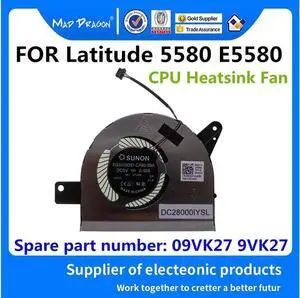 MAD DRAGON Brand laptop new CPU Heatsink Fan cpu cooling fan For D.ell Latitude 5580 DC28000IYS0 EG50050S1-CA90-S9A 09VK27 9VK27