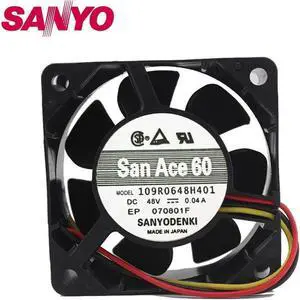 0.04A 6025 48V 6CM converter case fan 109R0648H401 cooling fan