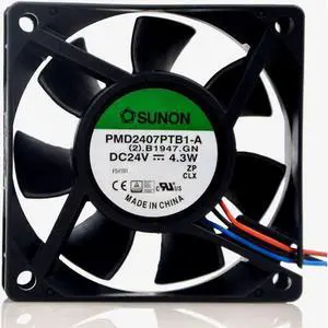 1pcs PMD2407PTB1-A 7CM fan 24V 4.3w 5.0w 7020 3-wire inverter cooling fan