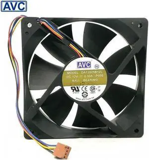 original AVC Original DA12025B12L P005 12V 0.3A 12cm 12025 pin PWM fan cooling fan 5pcs\/lot
