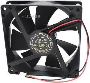 For Y.L FAN D90SL-12 DC 12V 0.14A 92x92x25mm 2-wire Server Square Fan