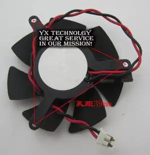 video card fan Graphics card fan 46mm diameter 39mm pitch 2.0 Terminal Cable length 11cm