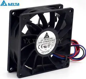 Delta New and original inverter fan FFB0812SH 8025 12V big fan pressure 80*80*25mm