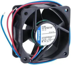 Ebmpapst 614NN cooling fan size 60 x 60 x 25.4mm75mA 1.8W 24 V DC Axial fan air flow 42m3/h 5100rpm