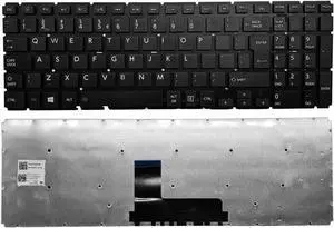 Aomoproing US BLACK KEYBOARD TOSHIBA SATELLITE L50-B L50D-B L50T-B L55-B L55D-B L55T-B